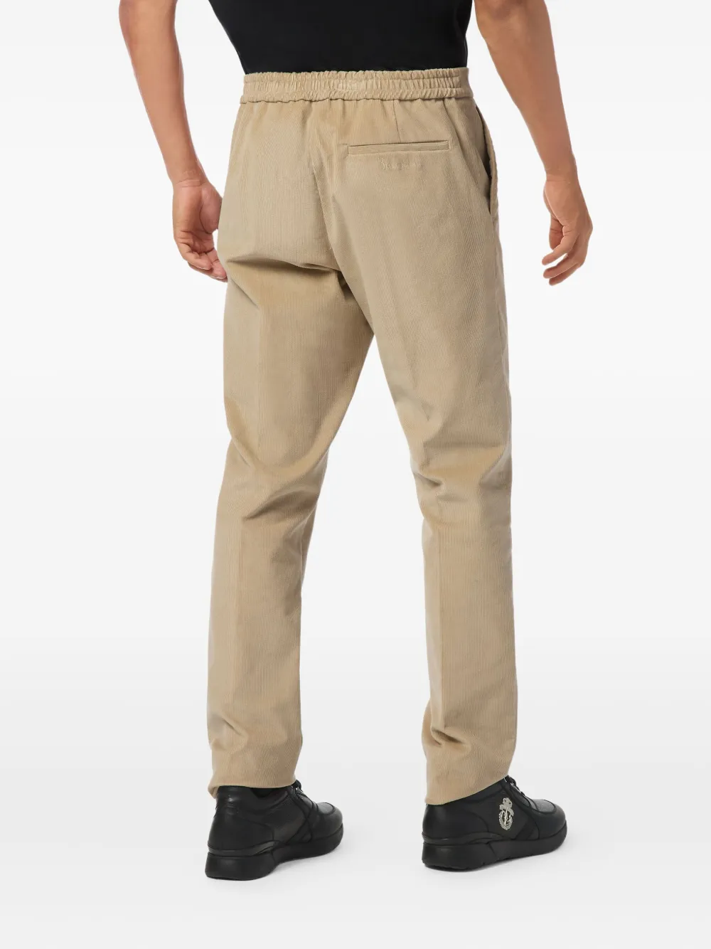 Billionaire Ribfluwelen elastische broek Beige