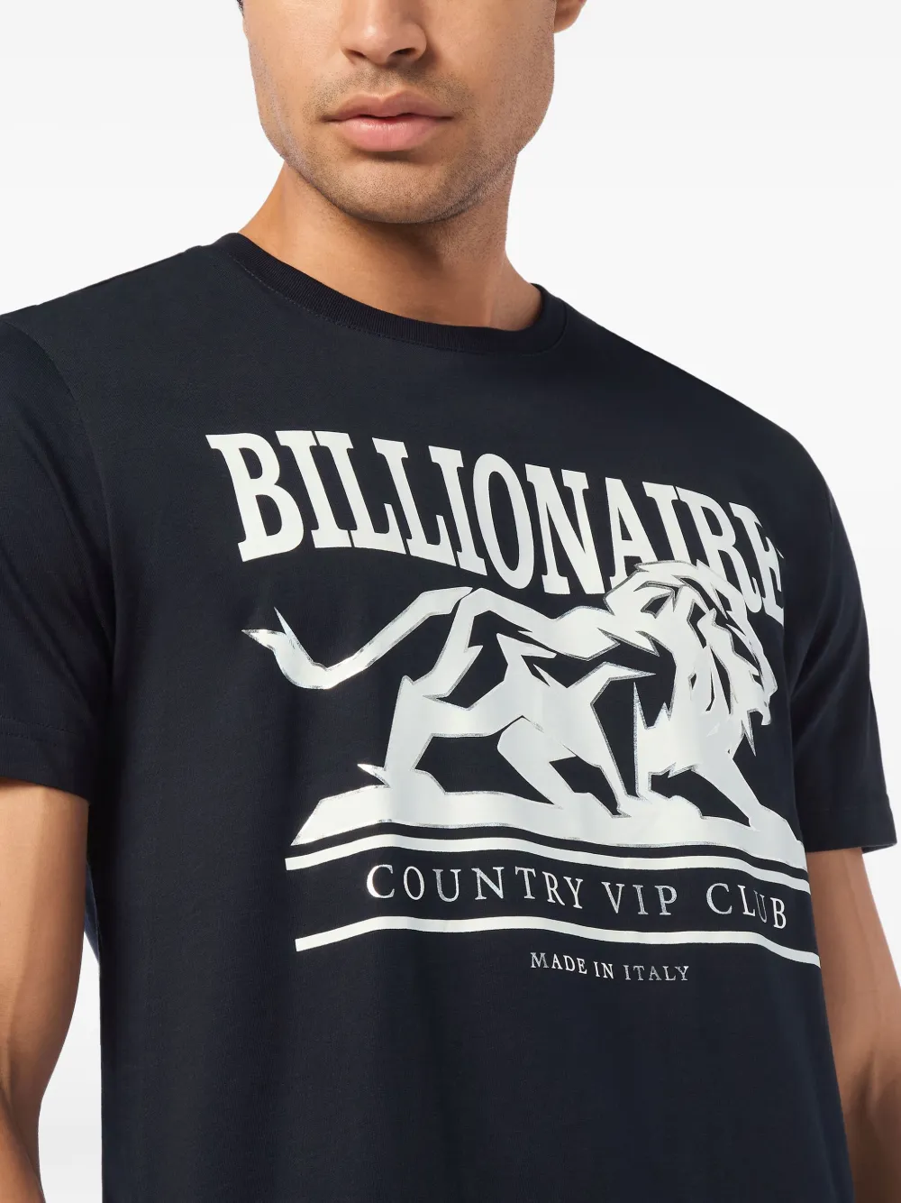 Billionaire T-shirt met logoprint Blauw