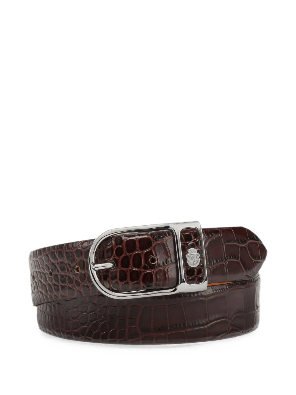 Billionaire crocodile-embossed leather belt