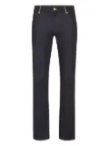 Billionaire logo-patch straight-leg jeans - Blue