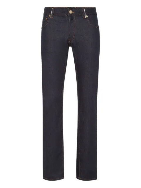 Billionaire logo-patch straight-leg jeans