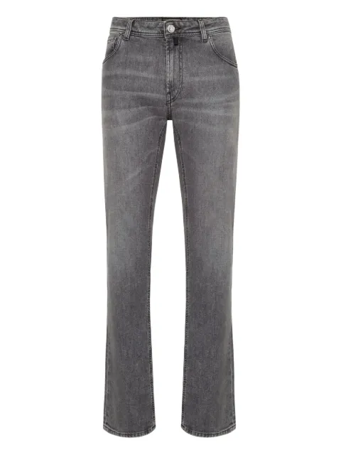 Billionaire embroidered five-pocket jeans