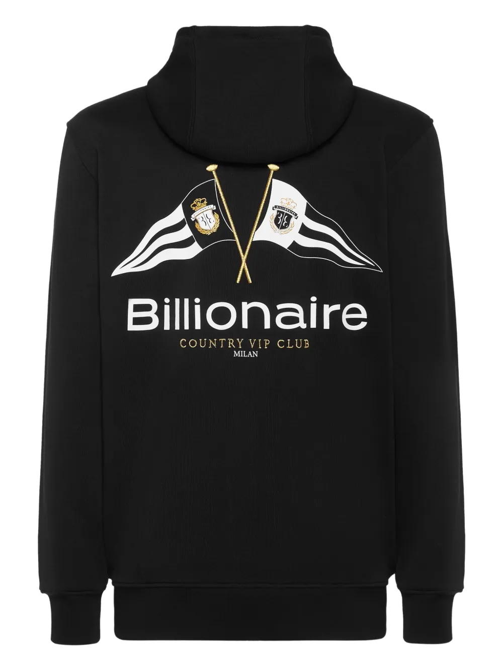 Billionaire logo-print hoodie | Black | Image 1