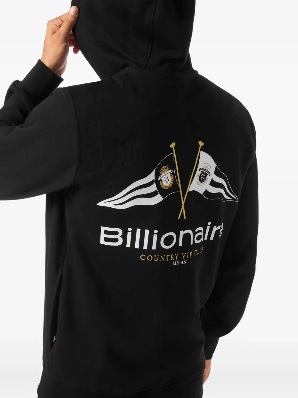 Billionaire Hoodie met logoprint Zwart