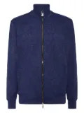 Billionaire jacquard zip-up sweatshirt - Blue