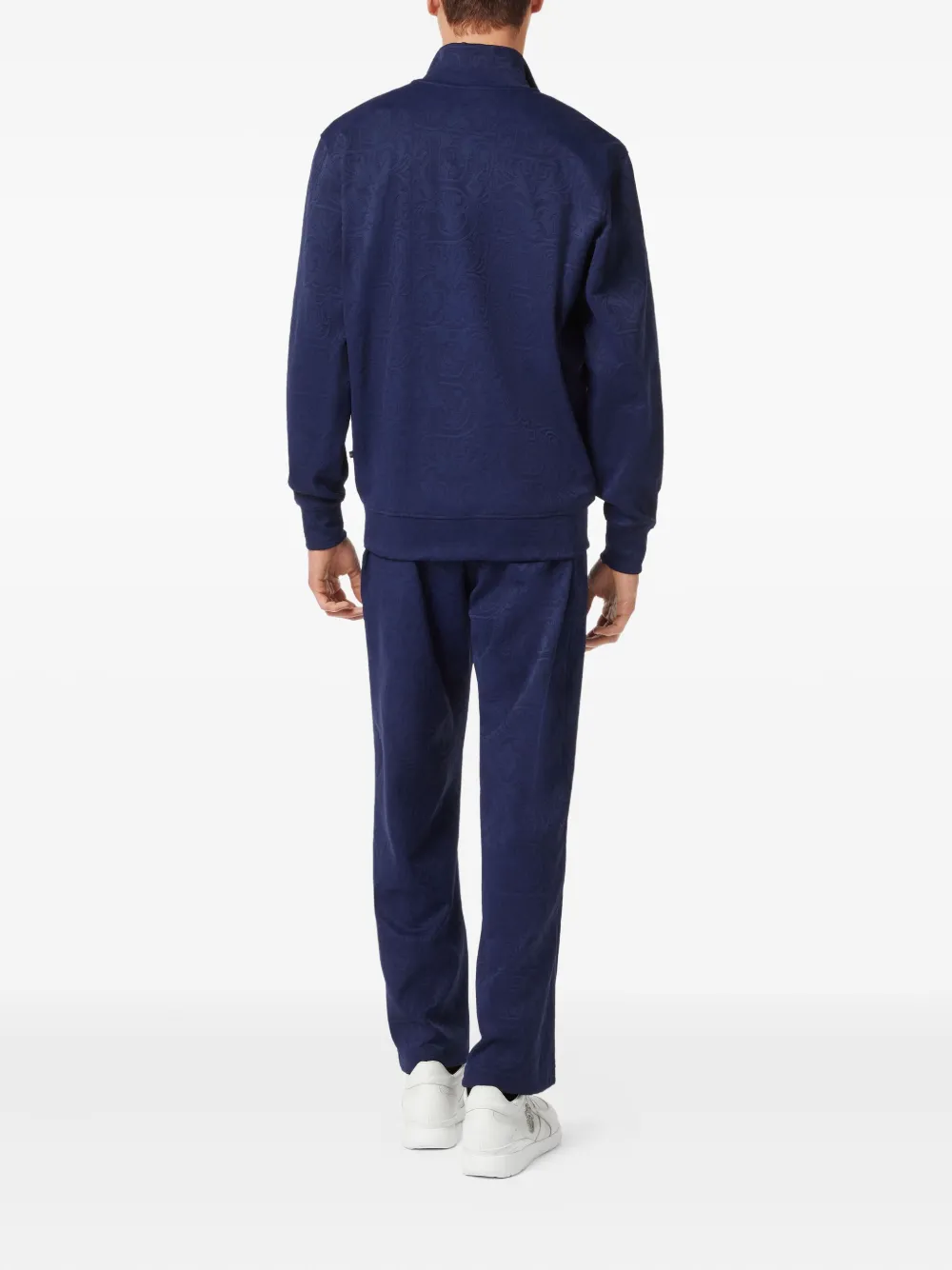 Billionaire Sweater met jacquard en rits Blauw