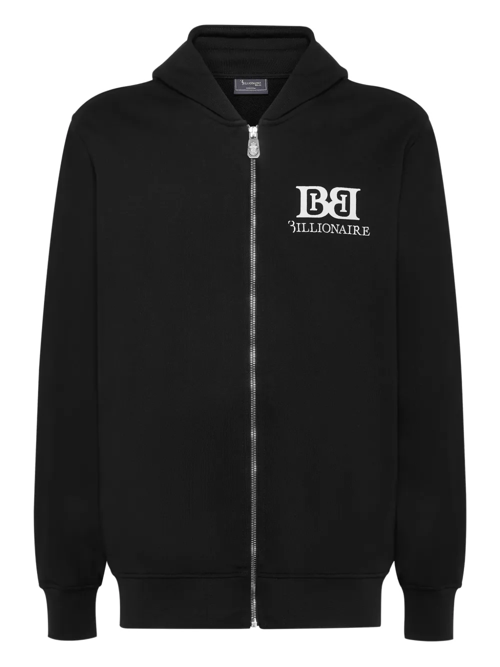 Billionaire logo-print zip-up hoodie | Black | Image 1