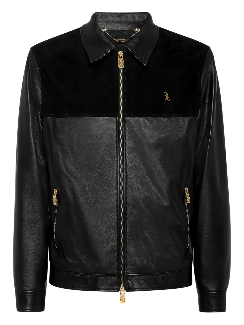 Billionaire leather bomber jacket | Black | Image 1