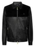 Billionaire leather bomber jacket - Black