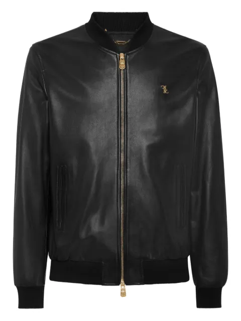 Billionaire leather bomber jacket