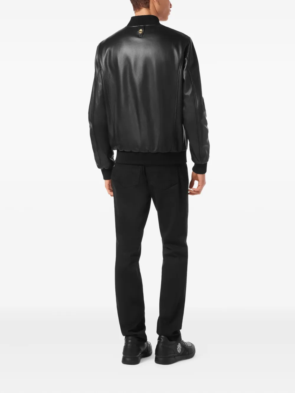 Billionaire Leren bomberjack Zwart