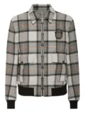 Billionaire check-pattern jacket - Neutrals