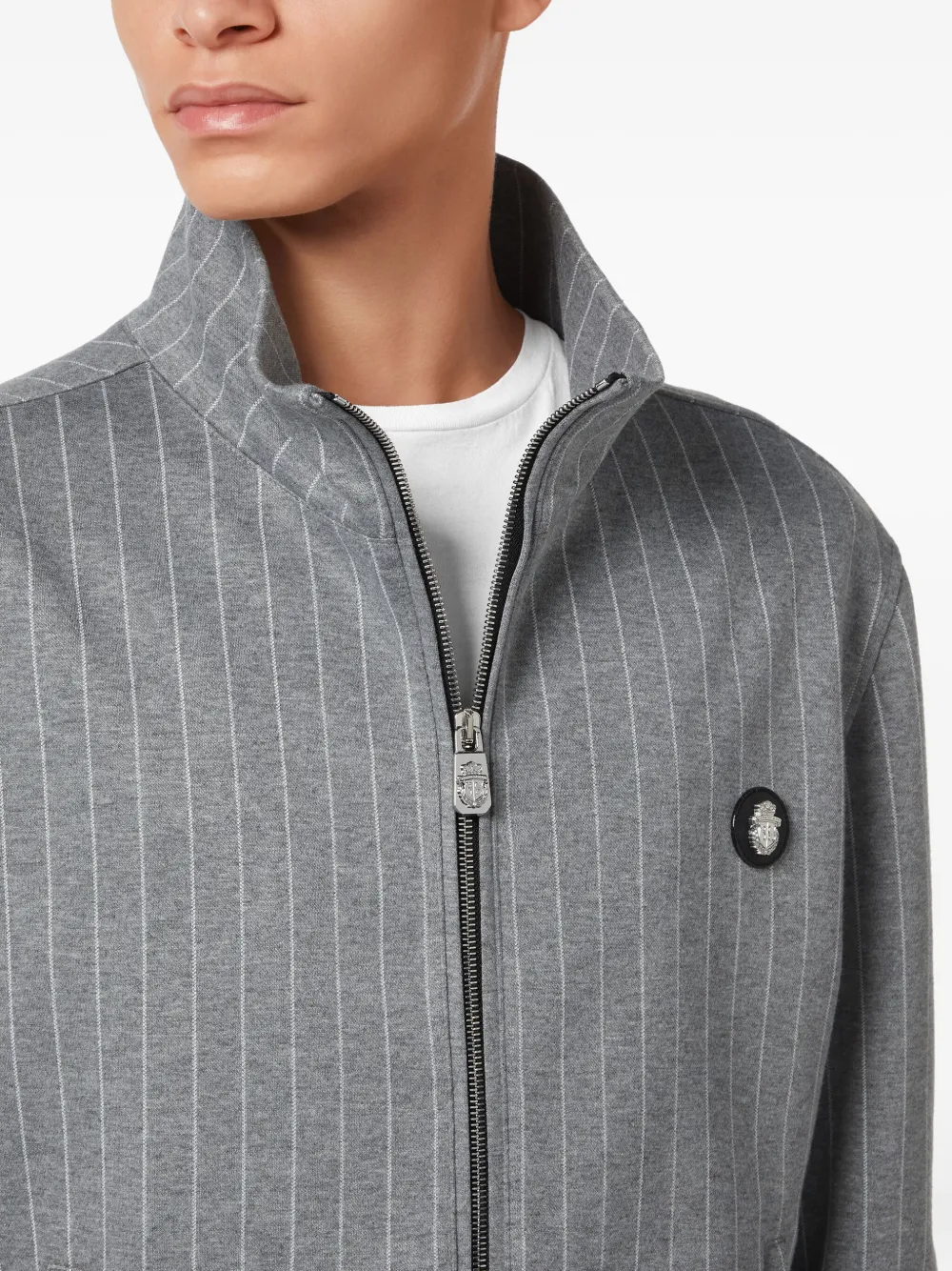 Billionaire Jack met krijtstreep en rits Grijs