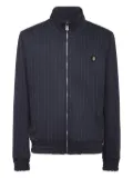 Billionaire pinstripe zip-up jacket - Blue