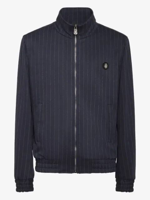 Billionaire pinstripe zip-up jacket