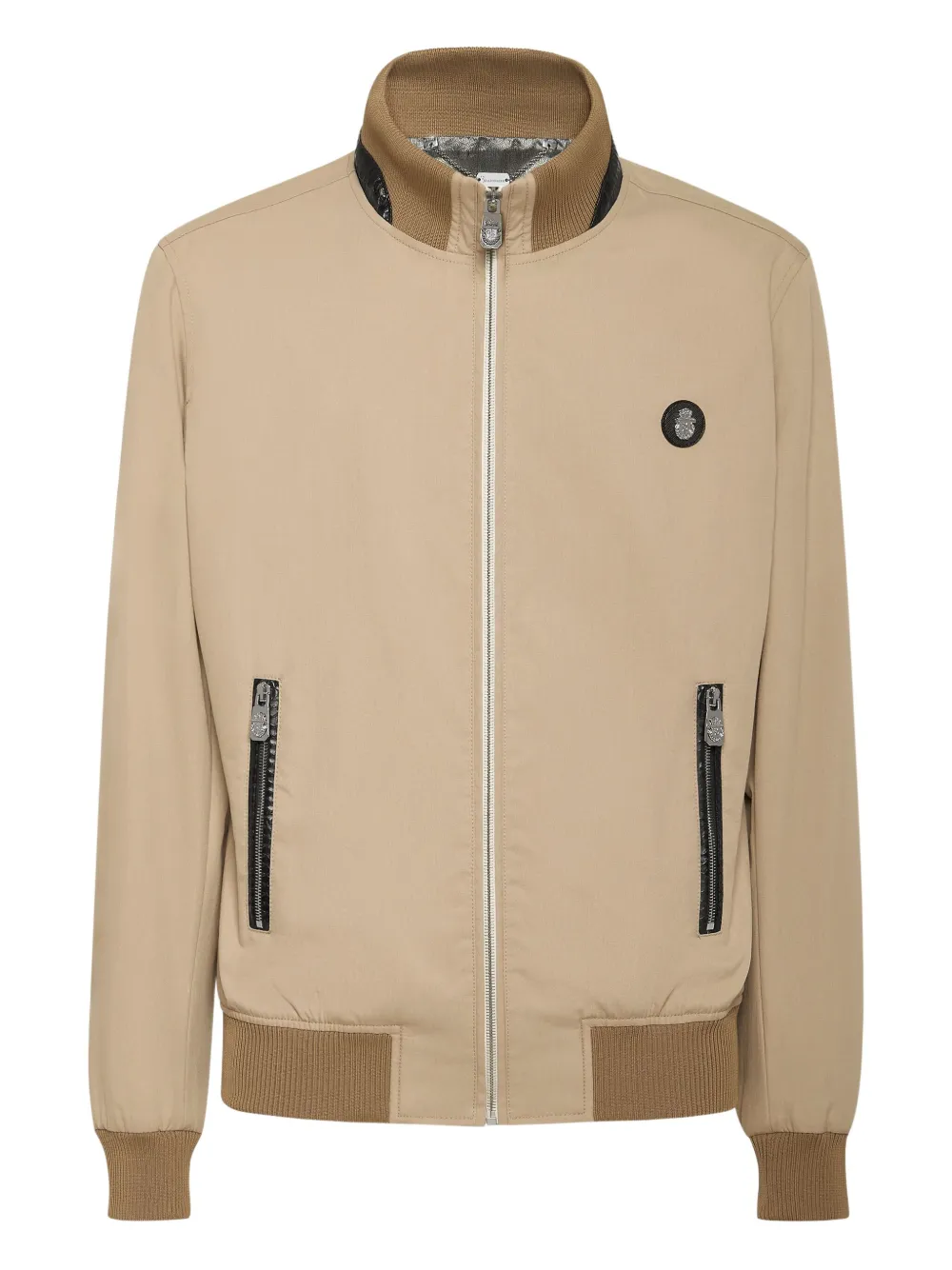 Billionaire logo-patch jacket | Neutrals | Image 1