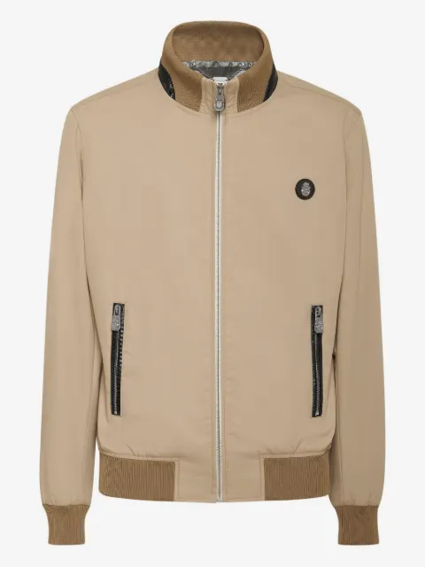 Billionaire logo-patch jacket
