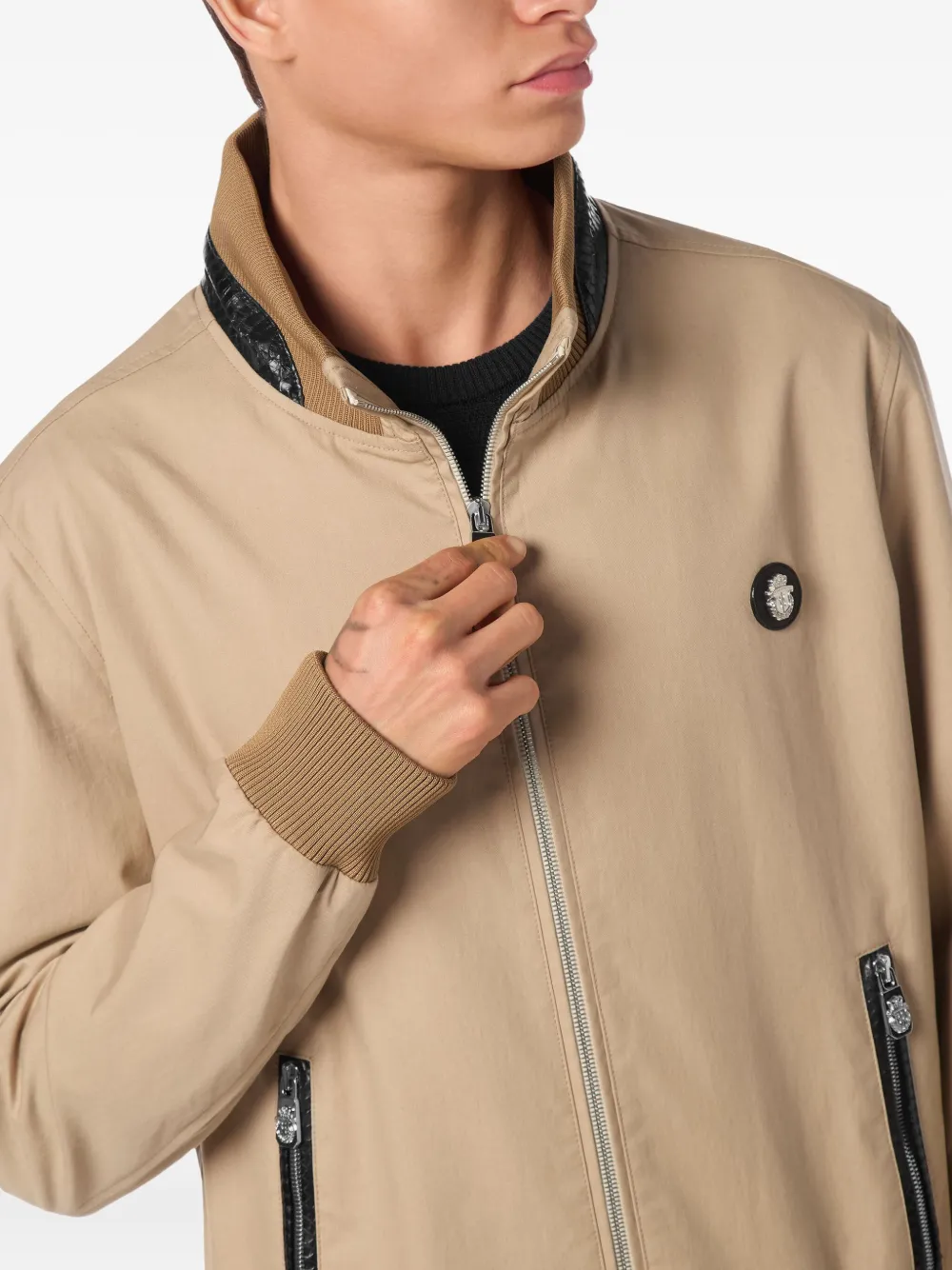 Billionaire Jack met logopatch Beige
