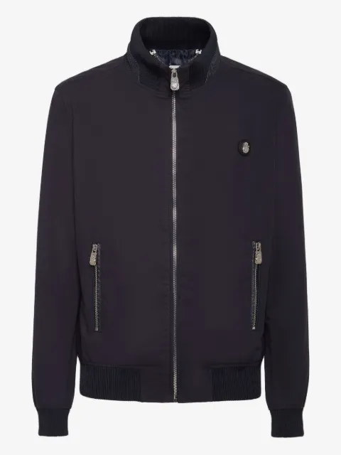Billionaire logo-patch jacket