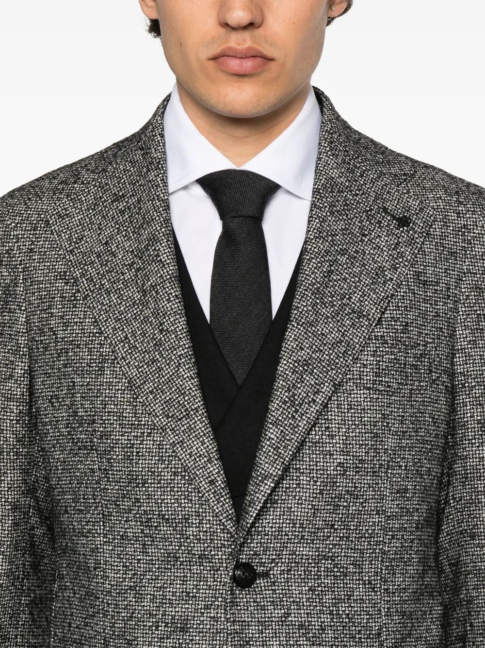 Tagliatore Blazer met enkele rij knopen Zwart