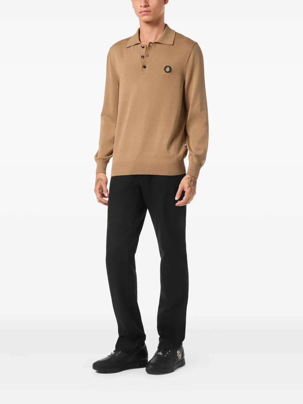 Billionaire Poloshirt met logo-applicatie - Beige