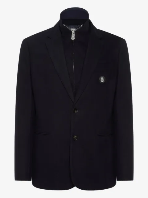 Billionaire logo-patch blazer
