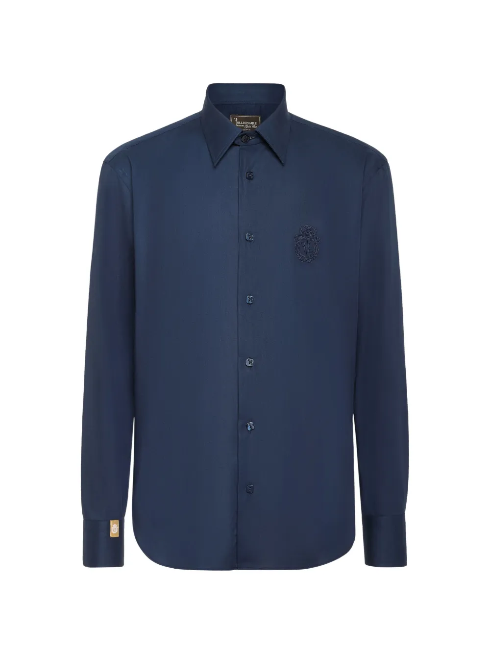 Billionaire logo-patch shirt