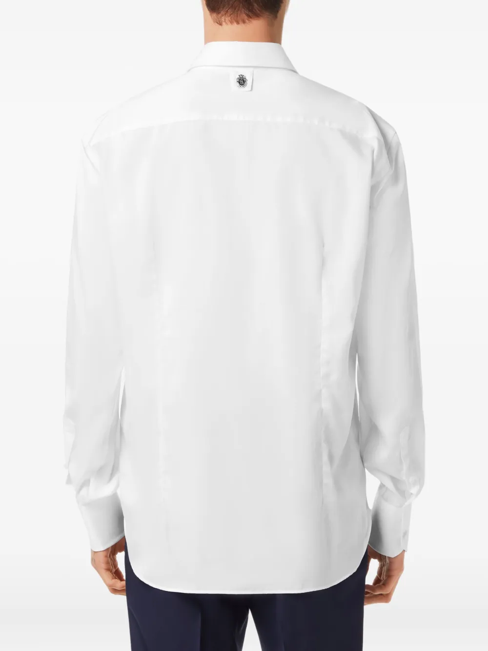 Billionaire logo-embroidered shirt Wit