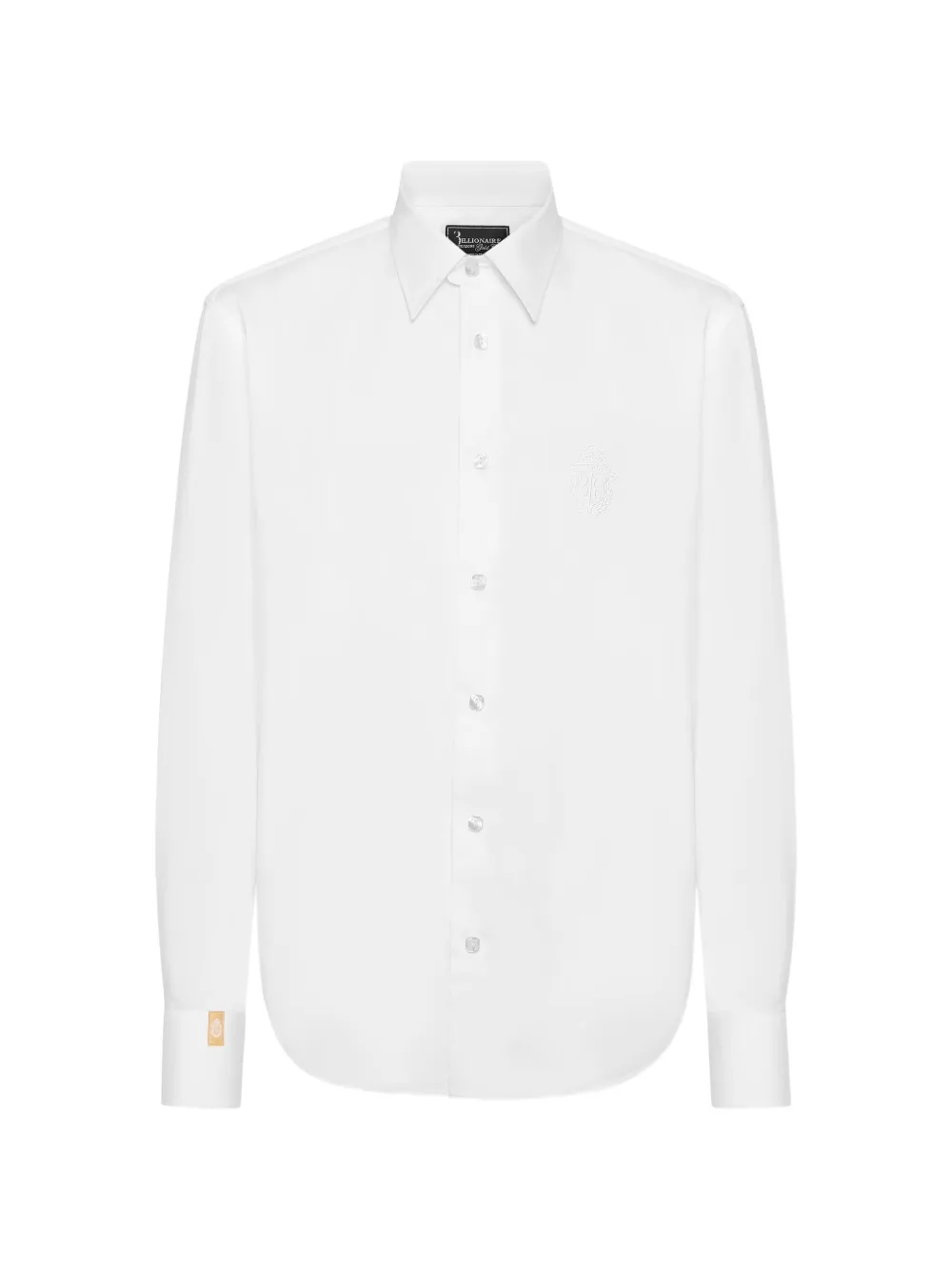 Billionaire logo-embroidered shirt - Weiß