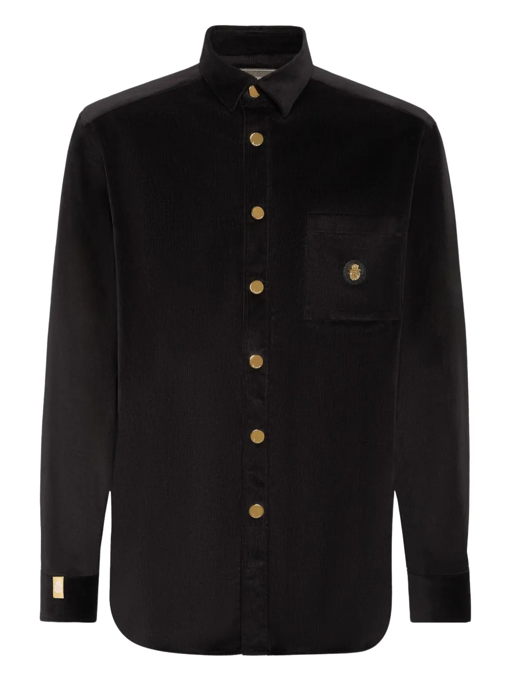 Billionaire corduroy shirt Zwart