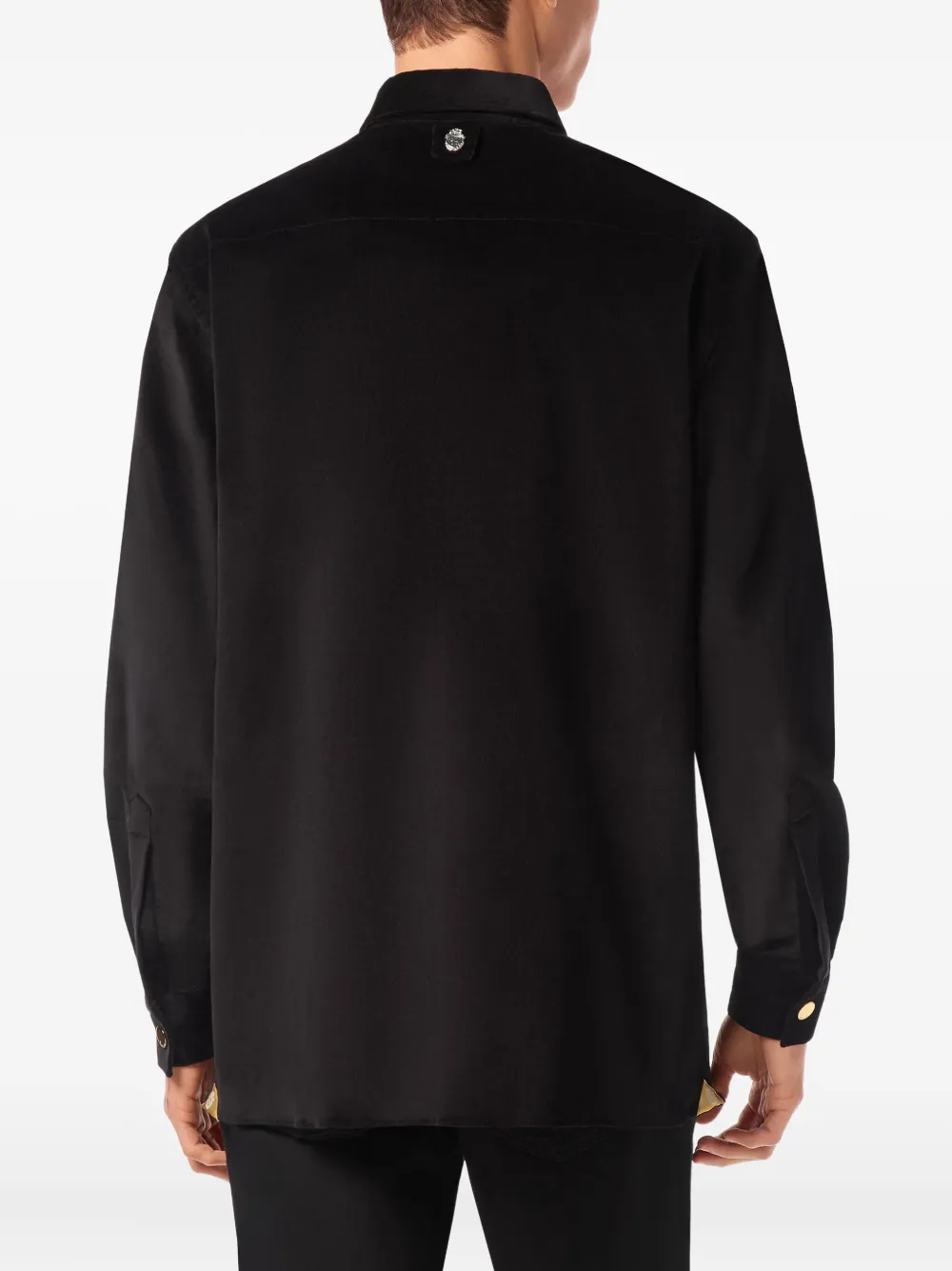 Billionaire corduroy shirt Zwart