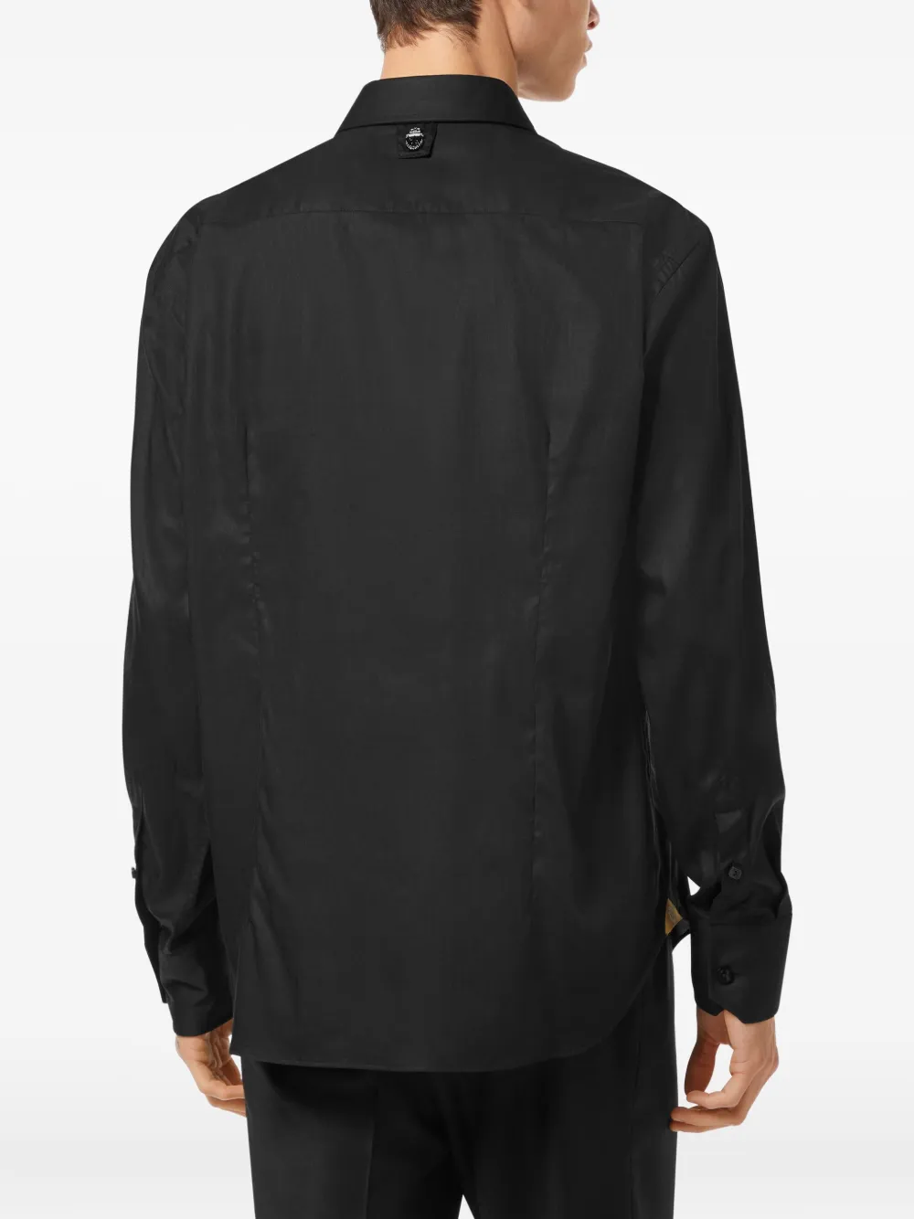 Billionaire logo-embroidered shirt Zwart
