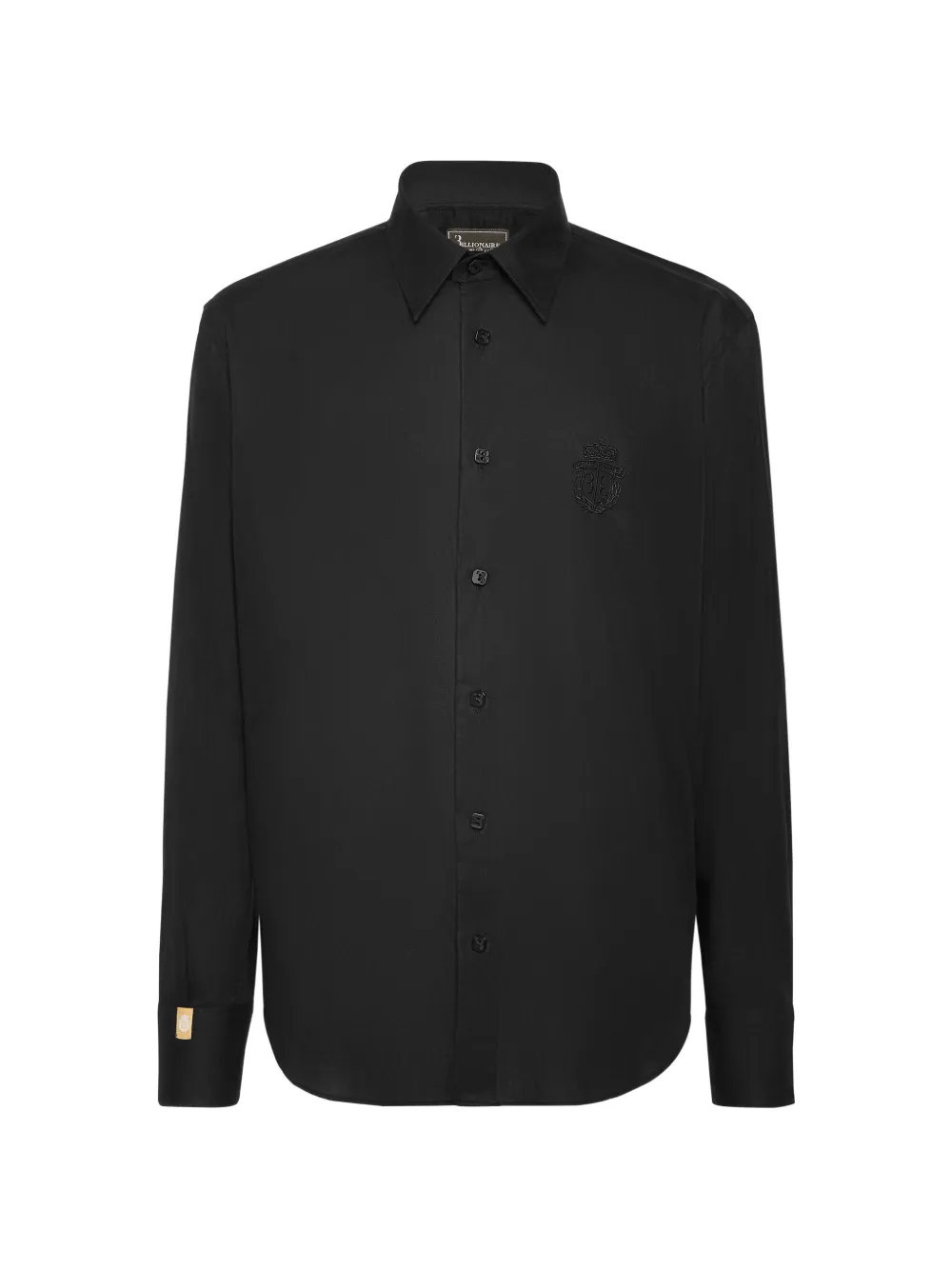 Billionaire logo-embroidered shirt - Schwarz