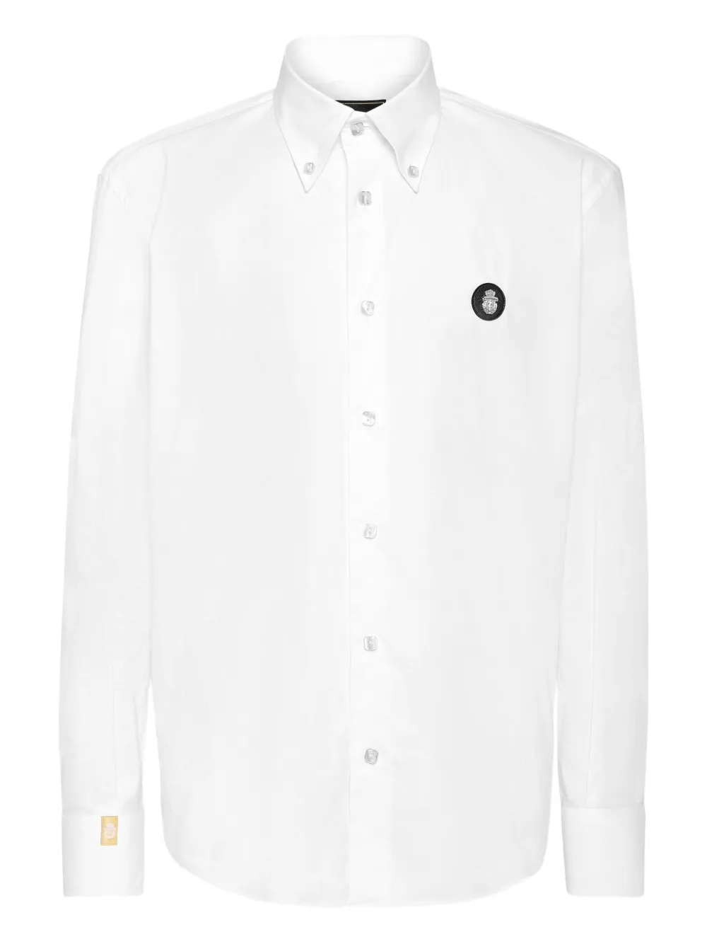 Billionaire Logo-patch Shirt In White