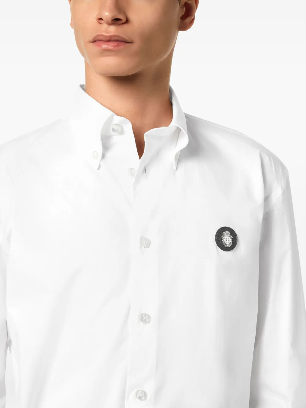 Billionaire Overhemd met logopatch Wit