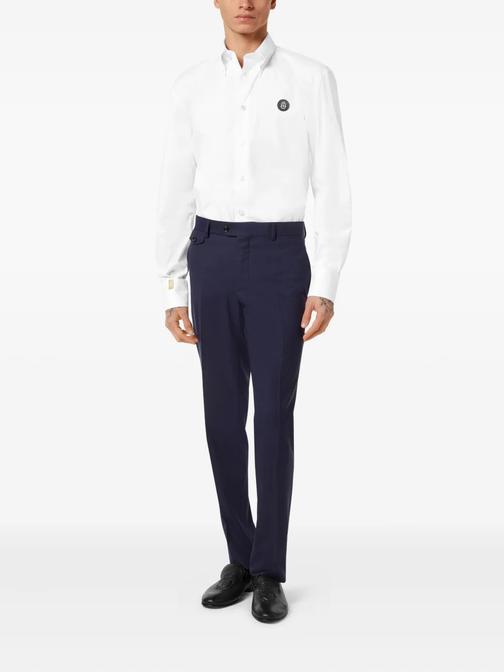 Billionaire Overhemd met logopatch - Wit