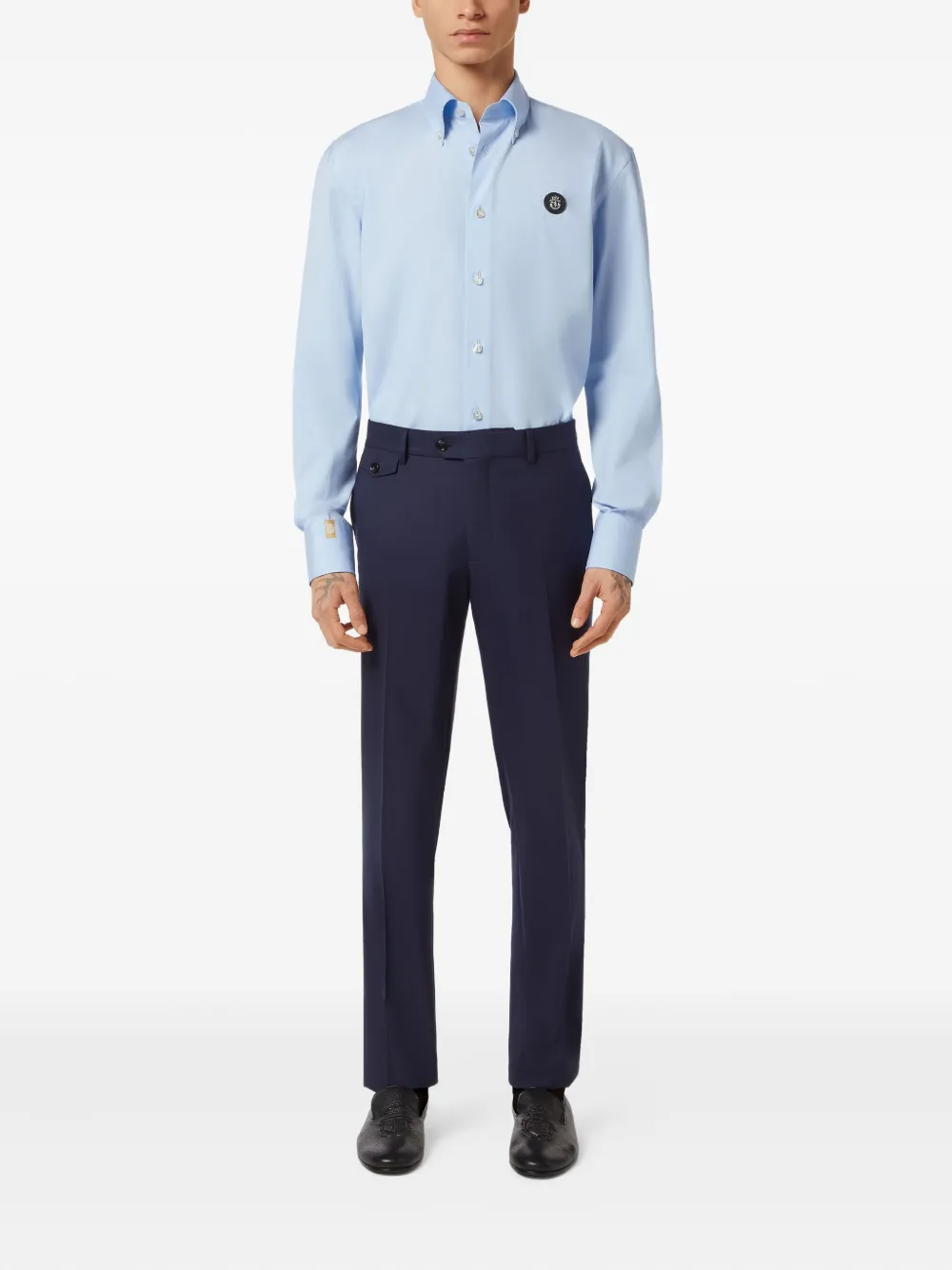 Billionaire Overhemd van katoenblend Blauw