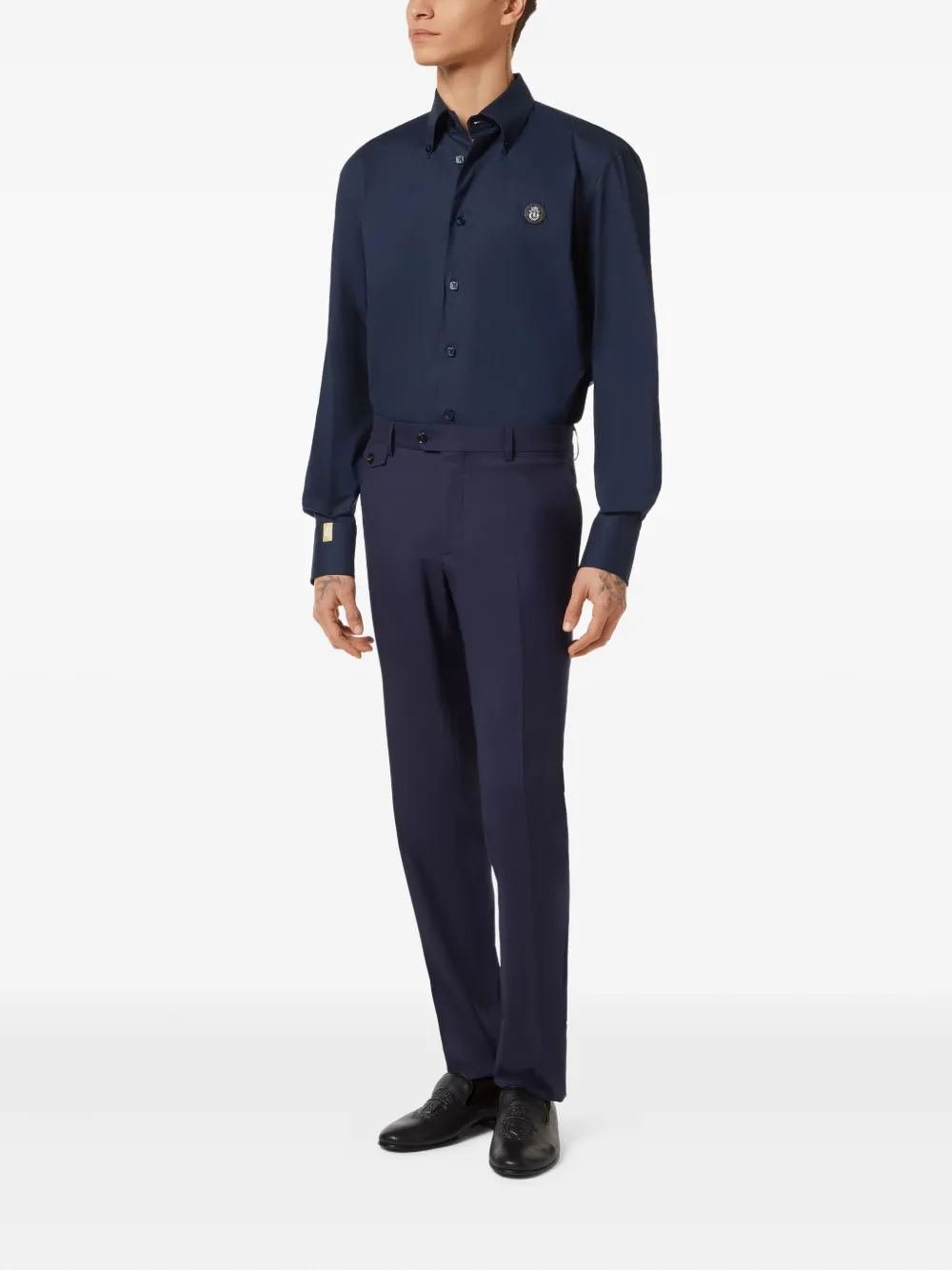 Billionaire Cotton-blend Shirt In Blue
