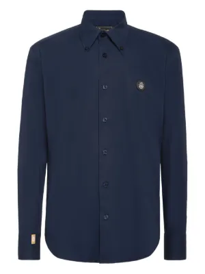 Stone Island Corduroy logo-patch Shirt | Blue | FARFETCH ZA