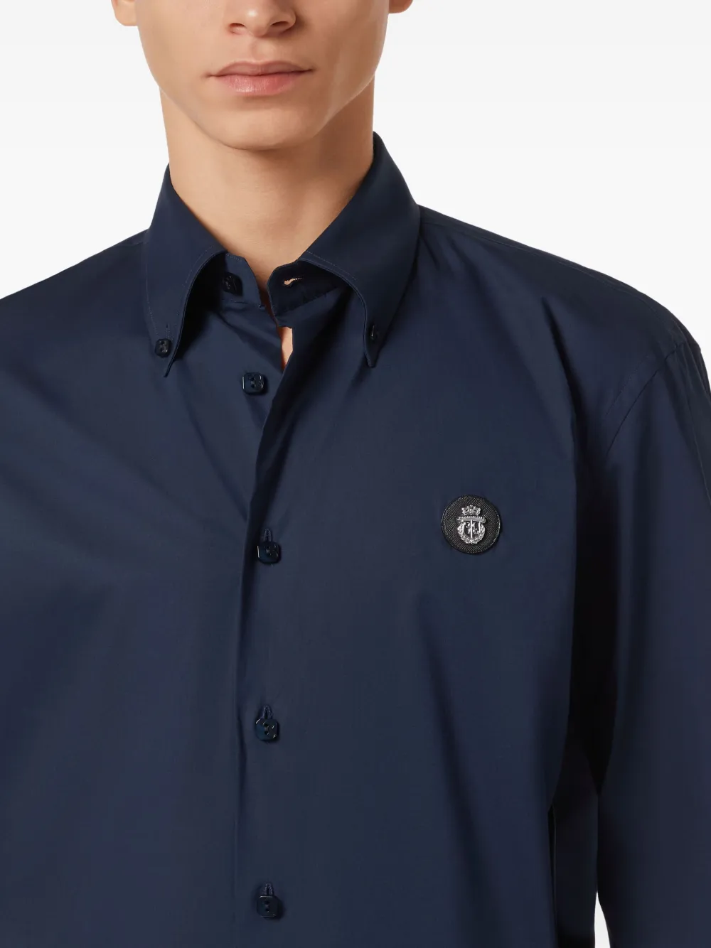 Billionaire Cotton-blend Shirt In Blue