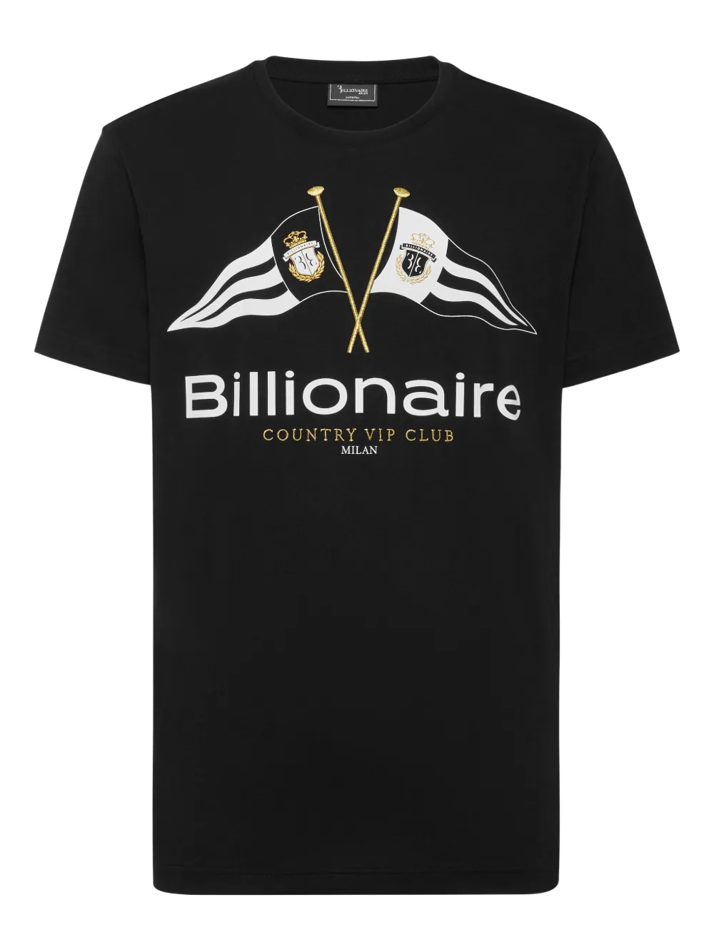Billionaire Flags round-neck T-shirt | Black | Image 1