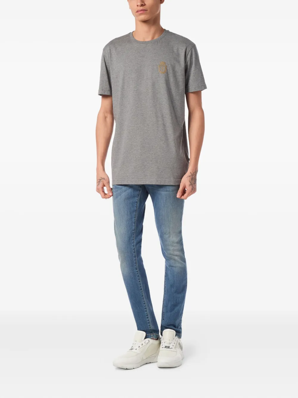 Billionaire Crest T-shirt met ronde hals - Grijs
