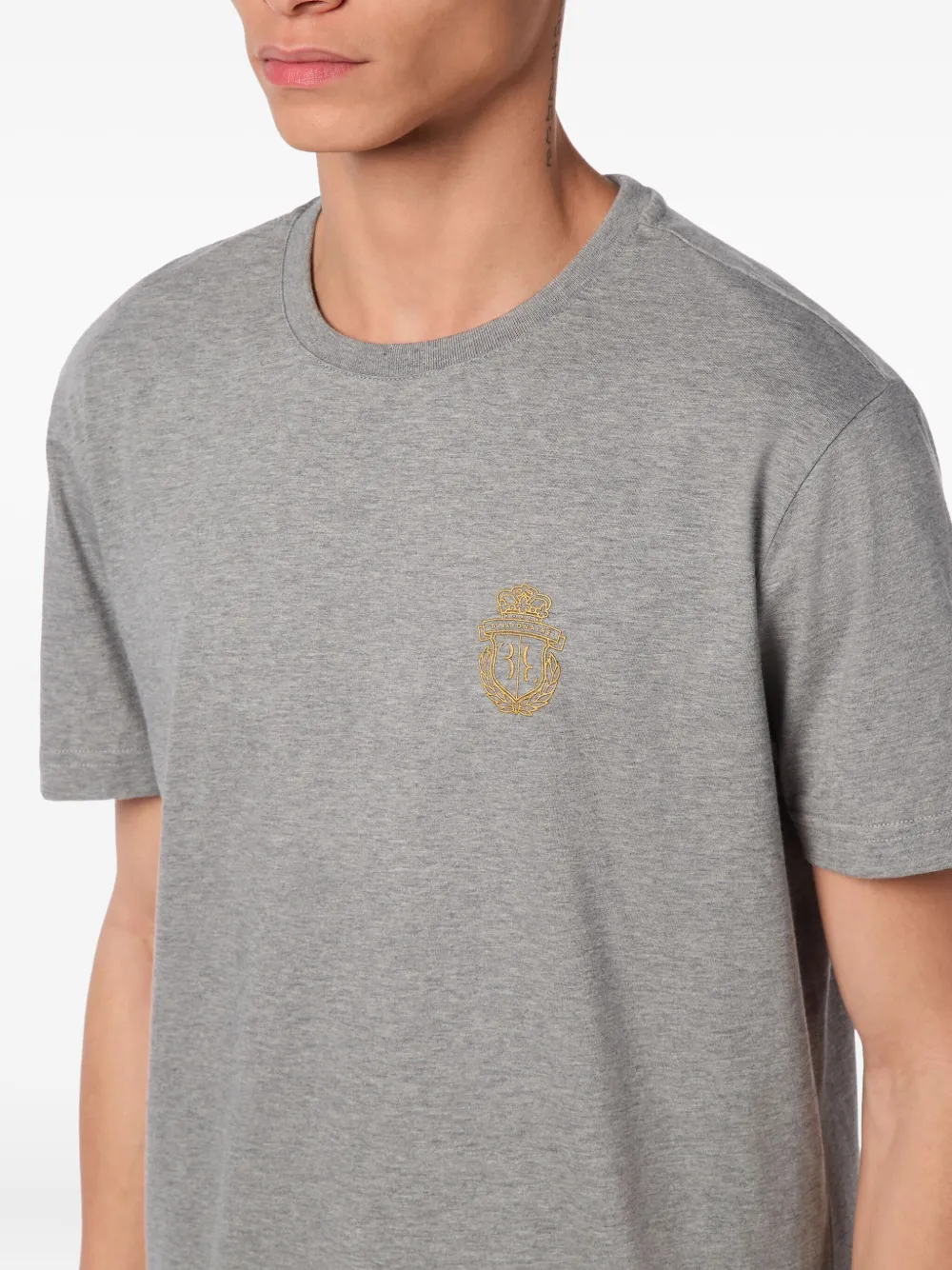 Billionaire Crest T-shirt met ronde hals Grijs