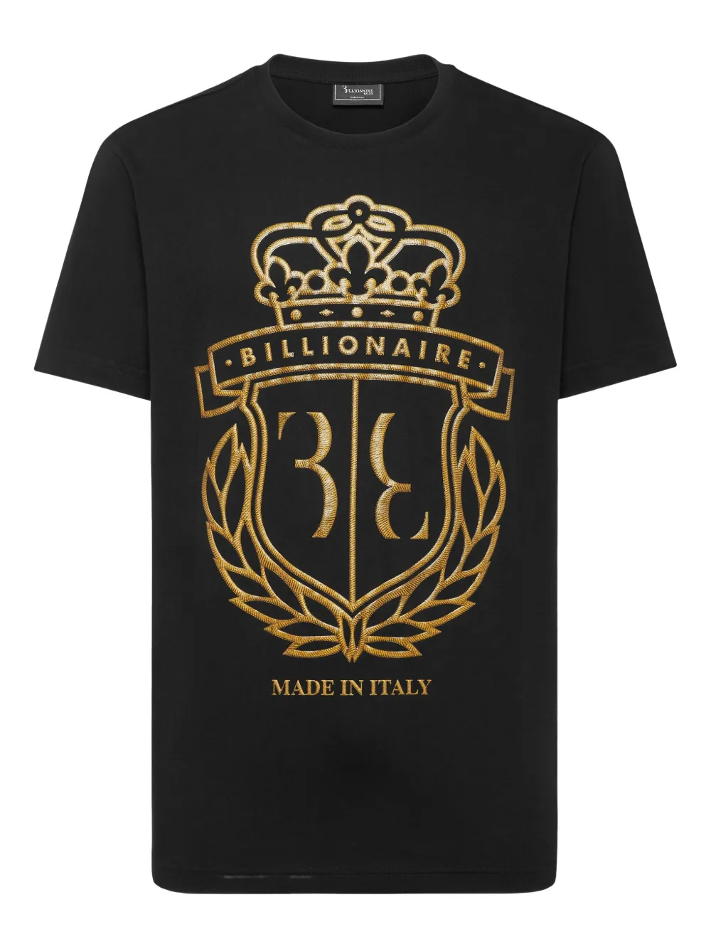 Billionaire Crest round-neck T-shirt | Black | Image 1
