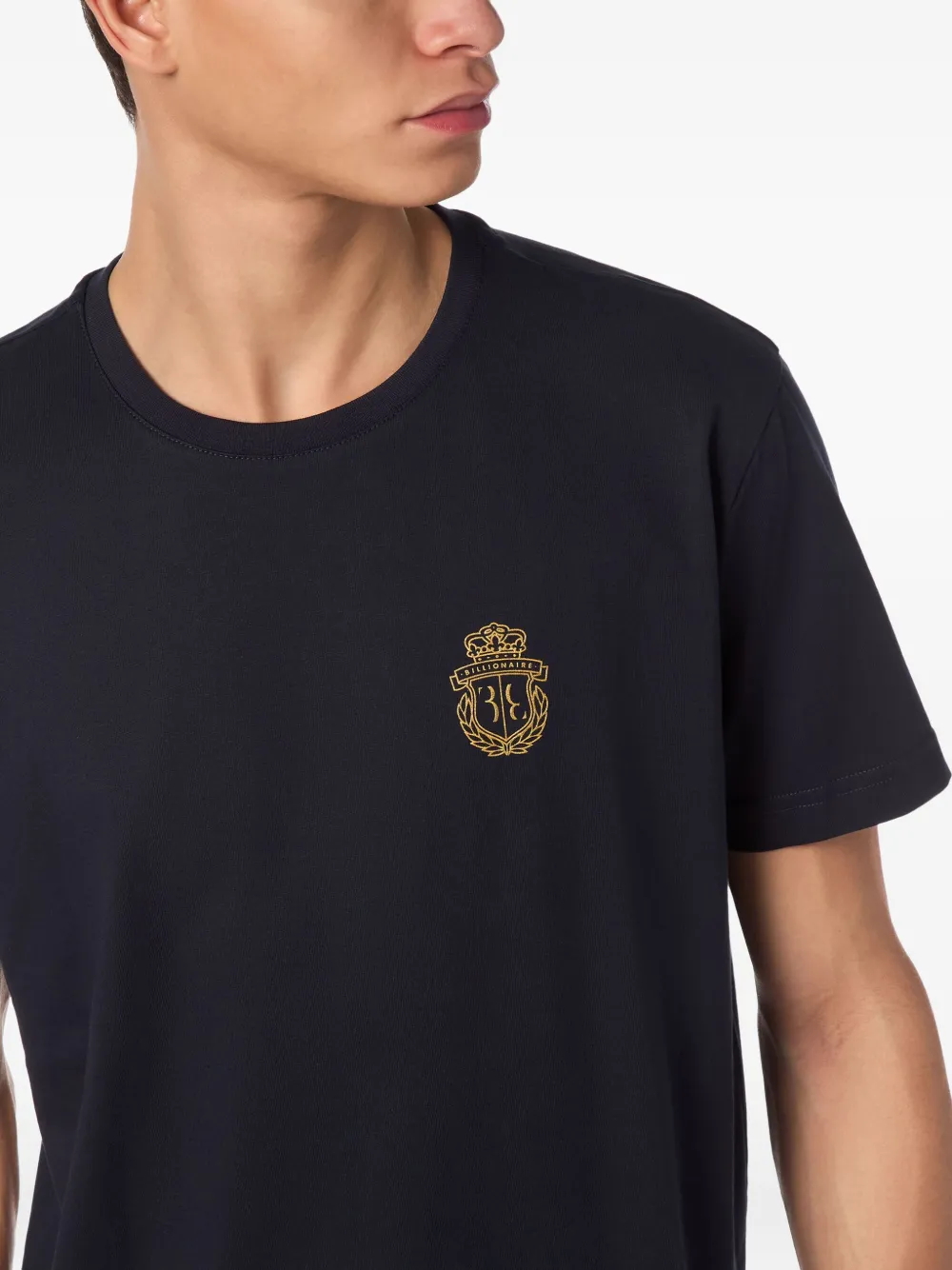 Billionaire Crest Round-neck T-shirt In Blue