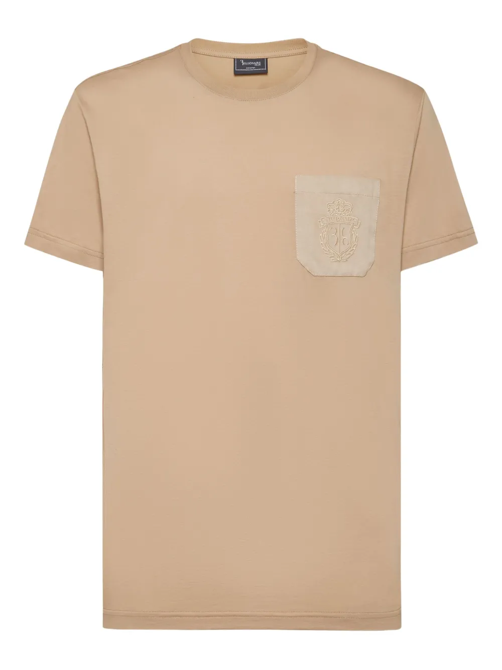Billionaire Crest round-neck T-shirt Beige