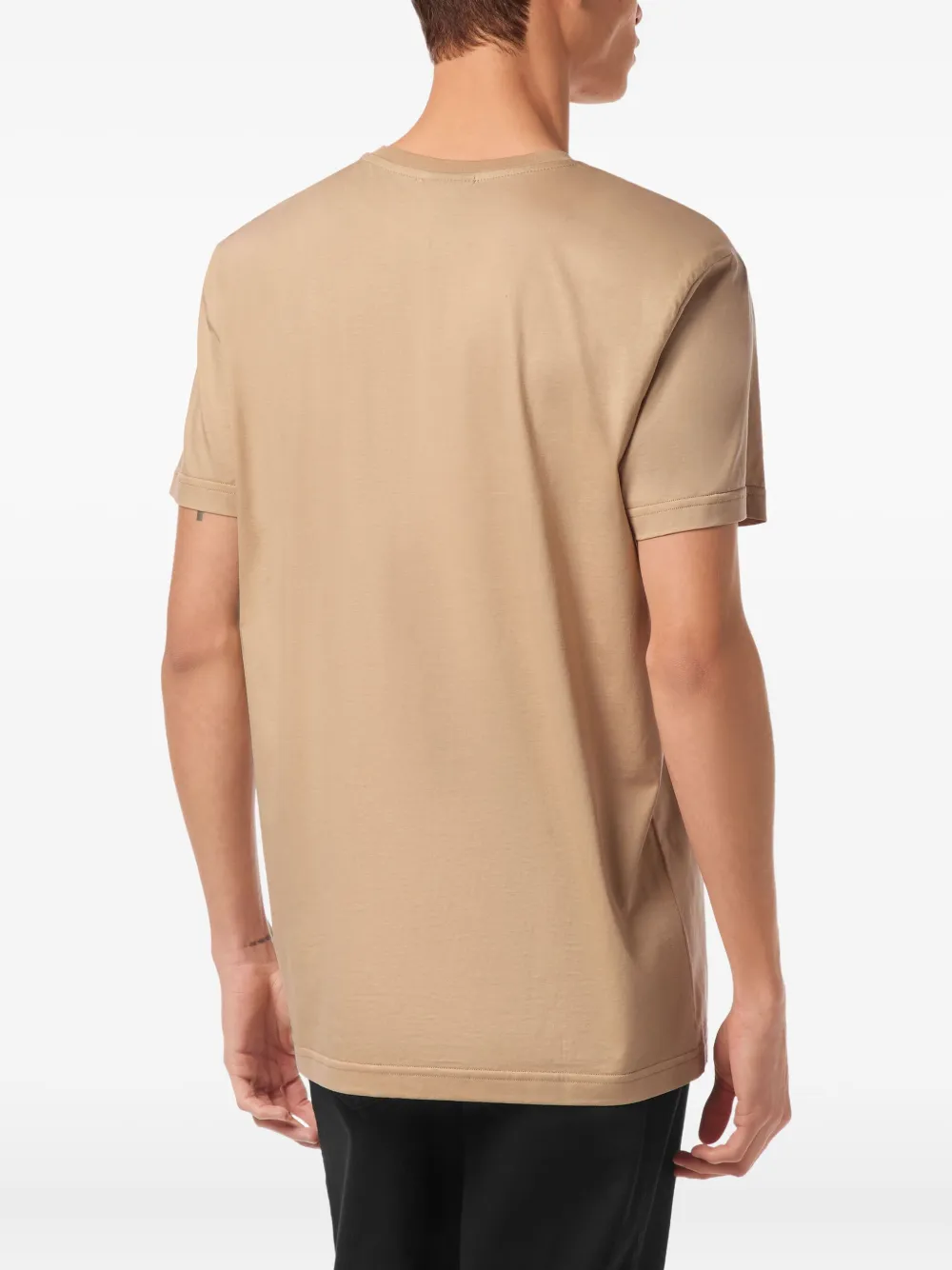 Billionaire Crest round-neck T-shirt Beige