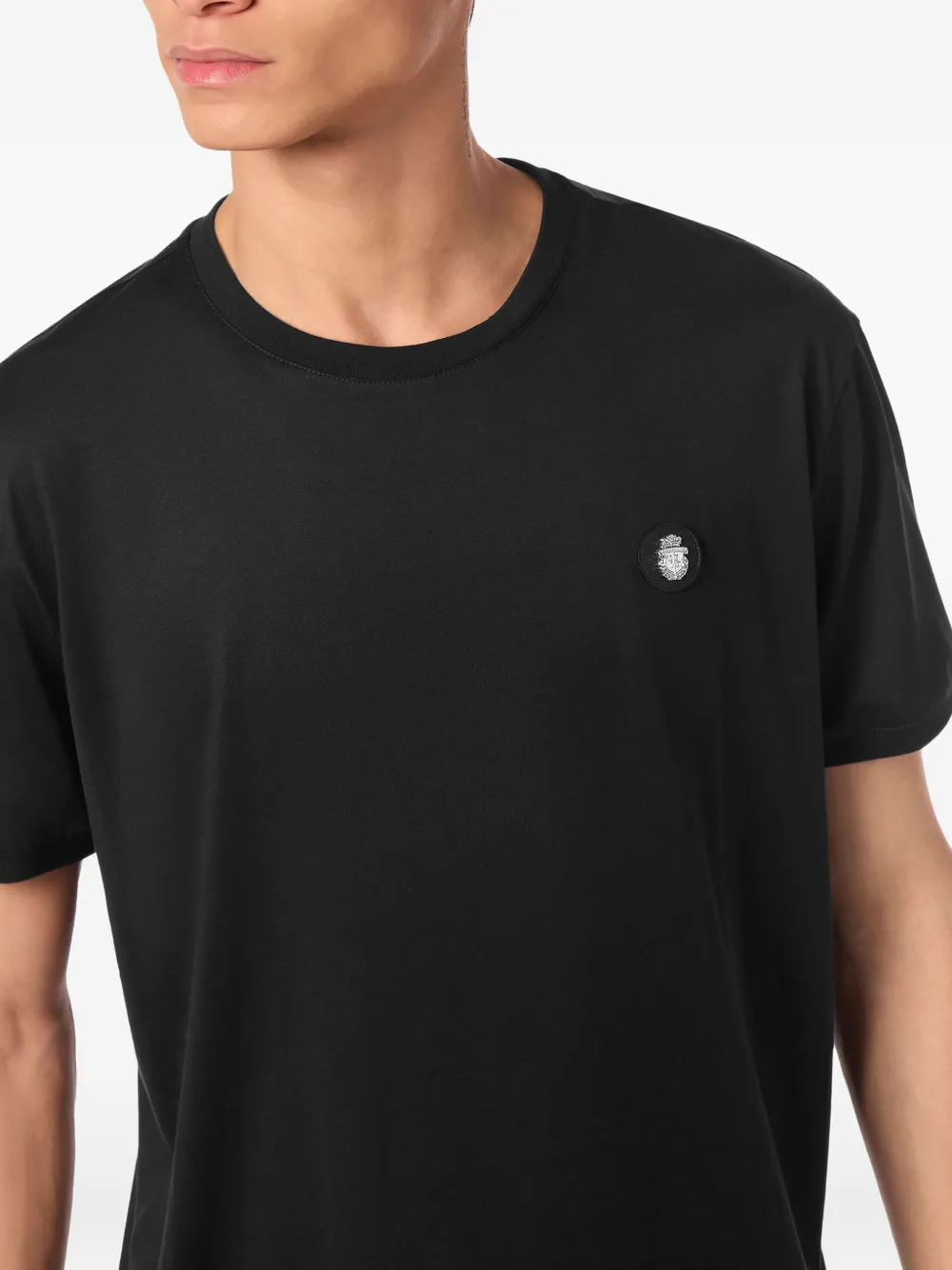 Billionaire T-shirt met ronde hals en logoplakkaat Zwart