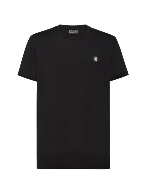 Billionaire playera con placa del logo y cuello redondo