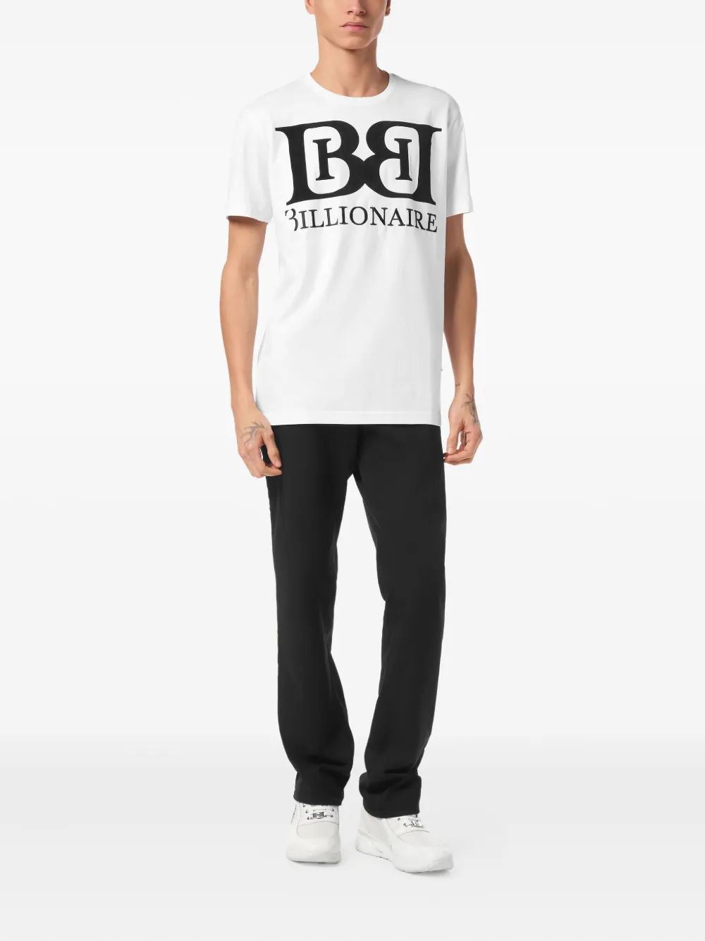 Billionaire T-shirt met logoprint - Wit